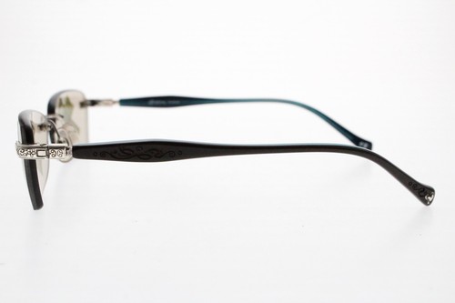 FRAMES ONLY Brighton Sunglasses Ain't Misbehavin Silver/Brown Cyan Rimless 135mm - Picture 7 of 9