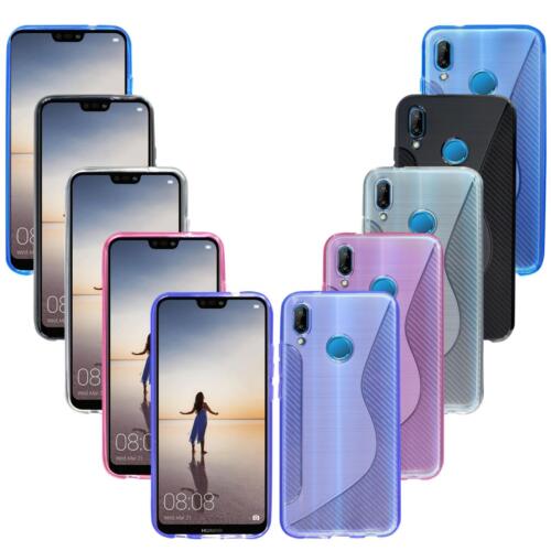 For Huawei P20 Lite ANE-AL00 New Genuine Black Clear Gel Rubber Phone Case Cover - Picture 1 of 7