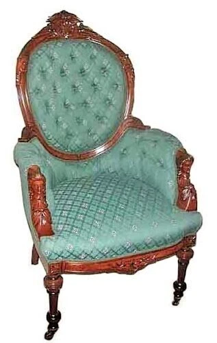 Nogal/Burl 3 o 5 piezas** Juego de salón de gran tamaño Jelliff Victorian Ren. Revival C.1875 Foto 2 de 4