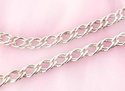 Armband Silber 925 2,3 mm Doppelpanzerkette 18 - 21 cm echt Sterlingsilber sg212
