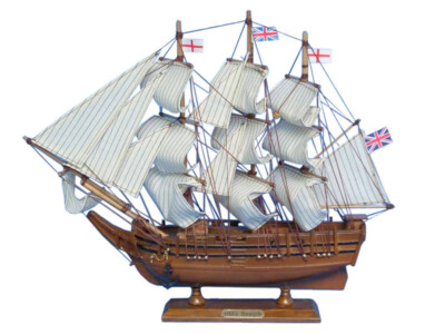 Wooden Charles Darwin's HMS Beagle Model Ship 14''