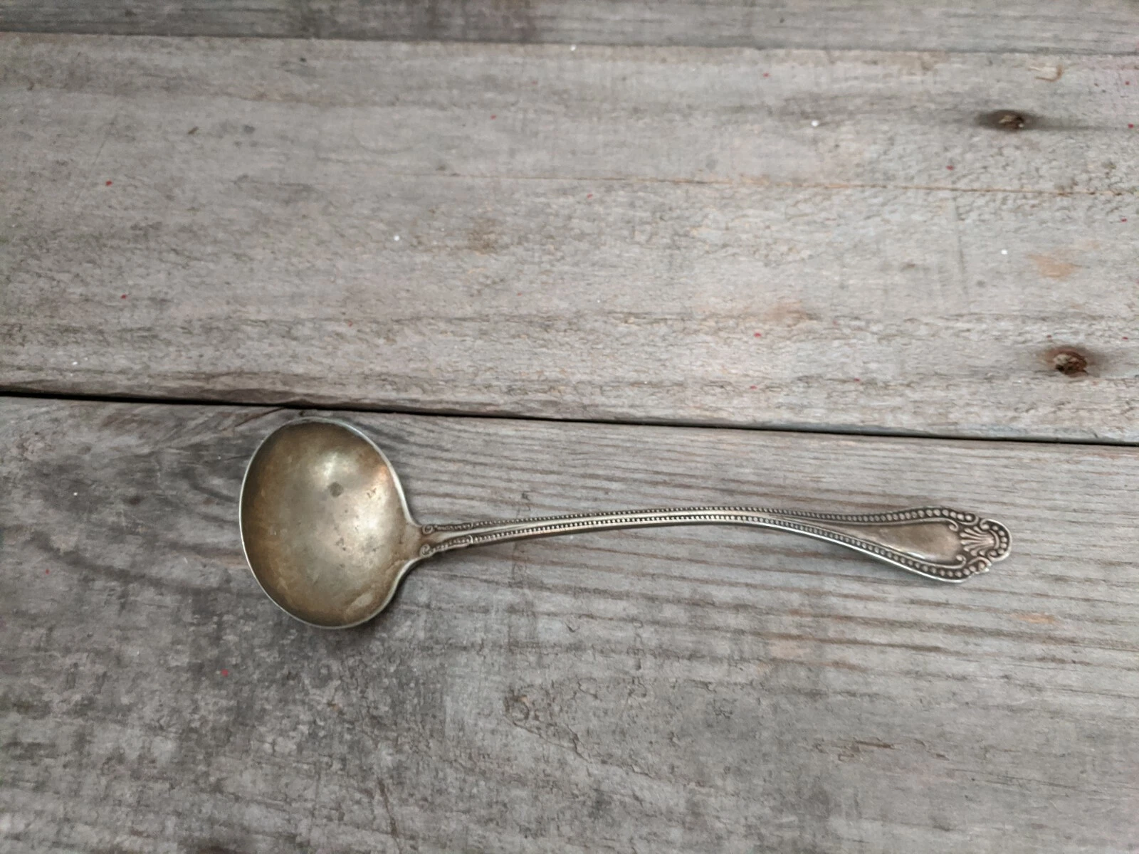 Antique 1901 ASCO American Silver Co. Tours Pattern Silver Plate Small Ladle