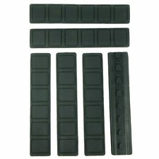 6 Pieces KeyMod Rail Cover Textured Anti Slip Soft Silicon Panels - 6.25  Black