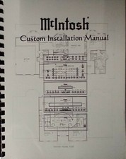 RARE McIntosh SPIRAL BOUND CR12 CUSTOM 87 PAGE INSTALLATION MANUAL