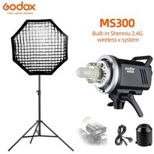 Godox MS300 Studio Flash Strobe Light Monolight + 95cm Octagon Softbox + Stativ