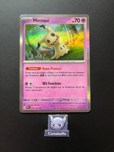 Carte Pokémon Mimiqui 037/091 HOLO EV4.5 PAF Destinées à Paldea NEUF - Photo 1/1