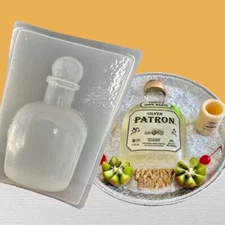 Molde Plástico en Forma de Botella para Hacer Gelatinas mas 1 Hoja de Arroz