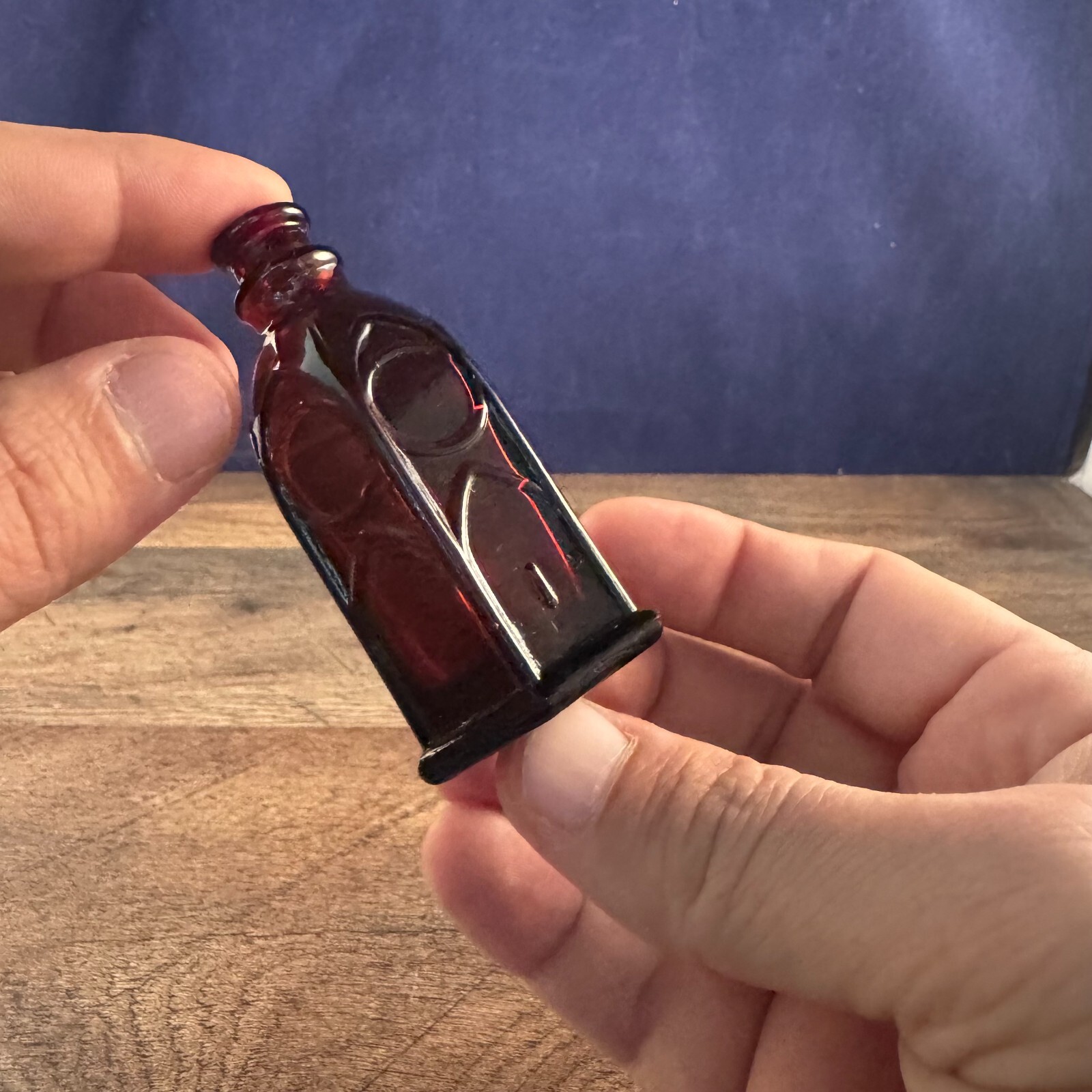 Wheaton Ruby Red - Church - Miniature Potion Medicine Bottle