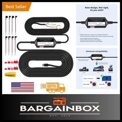 12ft ACC Hardwire Kit for M550 M01Pro PG17 Dash Cams - Low Voltage Protection