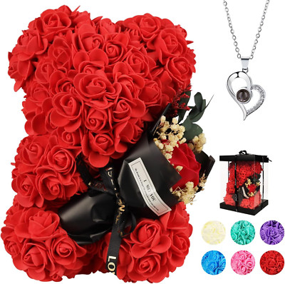 Valentines Day Gifts for Her, Valentines Day Rose Bear, Rose Teddy Bear, Gifts f