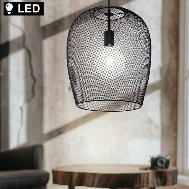 Plafonnier Lampe Pendule ESS Chambre Cage éclairage Noir Lustre Vintage