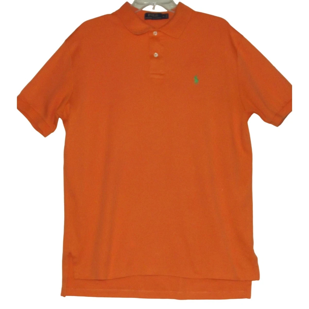 Green and clearance orange polo shirt