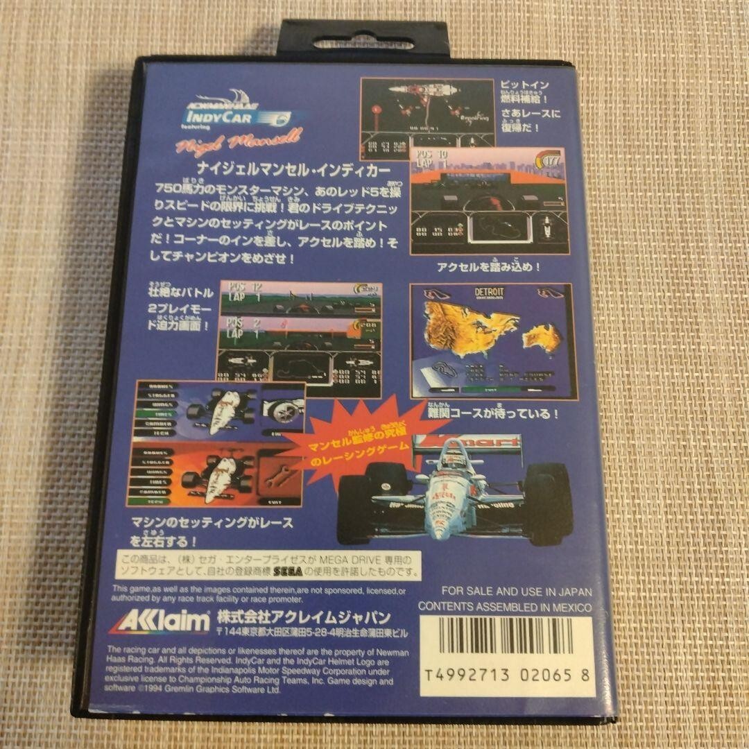 Nigel Mansell Indycar Champ Mega Drive Acclaim Japan Game goods