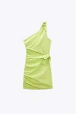 ZARA LIME GREEN ASYMMETRIC SEXY COCKTAIL PARTY DRESS REF 4688/344
