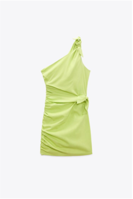 ZARA LIME GREEN ASYMMETRIC SEXY COCKTAIL PARTY DRESS REF 4688/344 | eBay