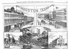 Views in Houston, Texas - Buffalo Bayou - Street Views - 1880 Historical Print — photo 3