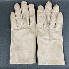 Vintage Fownes Tan Leather Gloves Lined Women  s Size 6.5 WPL 9522