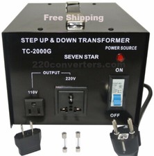 Best New 2000 Watt 110 to 220 Volt Voltage Converter Transformer 220v to 110v