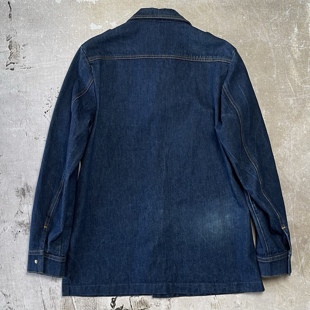 Vintage 70s LEE Chore BARN Over Coat Denim JACKET SHIRT