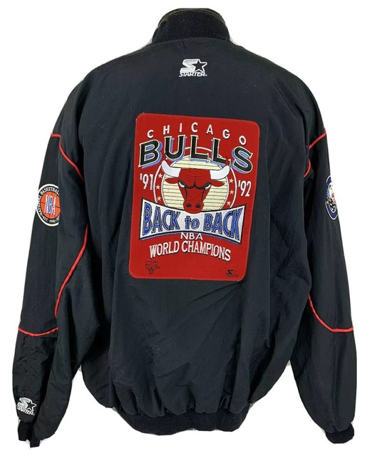 bulls starter jacket ebay