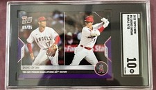 Shohei Ohtani 2022 TOPPS NOW #6 SGC 10 “GEM-MINT” Purple 09/25 Two-Way Phenom