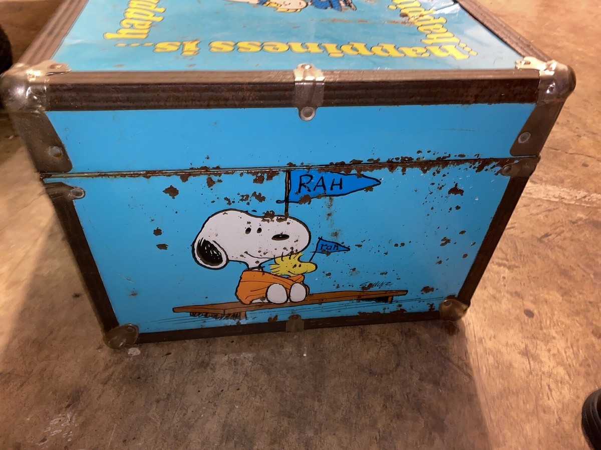 Damaged) Vintage Peanuts Toy Storage Chest Charlie Brown