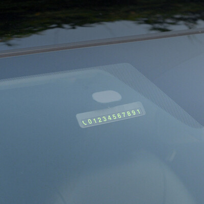 Luminous Hidden Car Temporary Parking Card Phone Number Plate Phone Card Plate