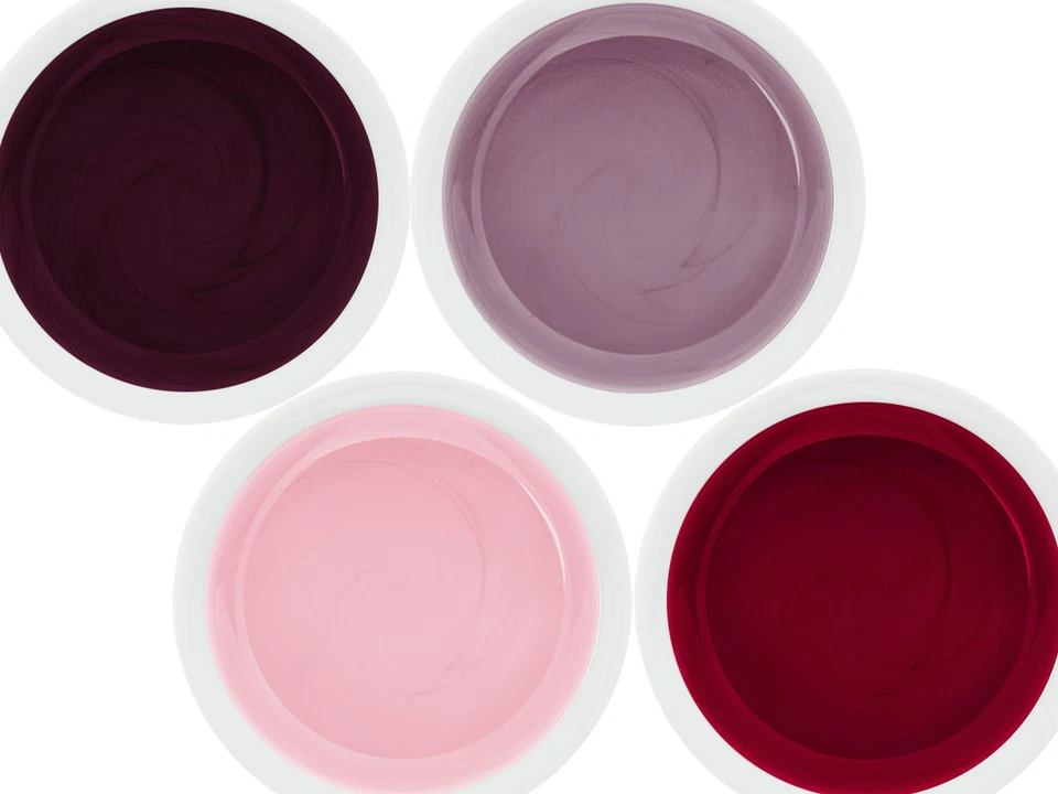 AMARENA CHERRY Collection 4x Color Farb Gel SET UV LED GEL Nail Art French Nagel - Bild 3 von 3