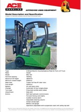 Cesab Blitz 130 3W Container Spec Forklift Hire-&pound;44.99pw Buy-&pound;7995 HP-&pound;39.93pw