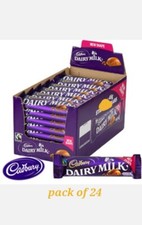 Cadbury Dairy Milk Chocolate Bar 45g x 24 Bars  Free Delivery. DATE: 01/2027