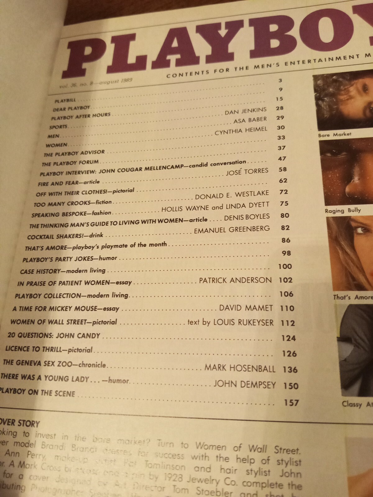 Playboy Magazine August 1989 Playmate Gianna Amore - Women of Wall