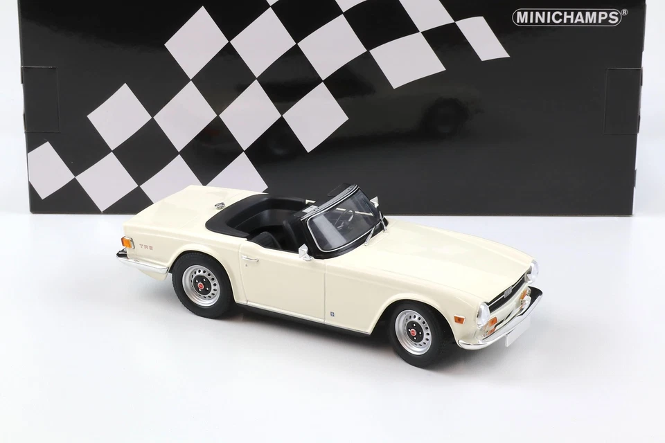 1:18 Minichamps Triumph TR6 Roadster 1969 LHD Bianco - Immagine 2 di 4