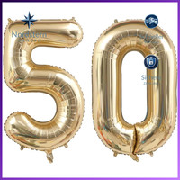 Luftballon Zahl 50 Gold Folienballon 40 Zoll Riesenzahl Deko FüR Geburtstag