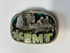 EMT Life Saver Belt Buckle Antique 1985 C+J Inc Made in USA