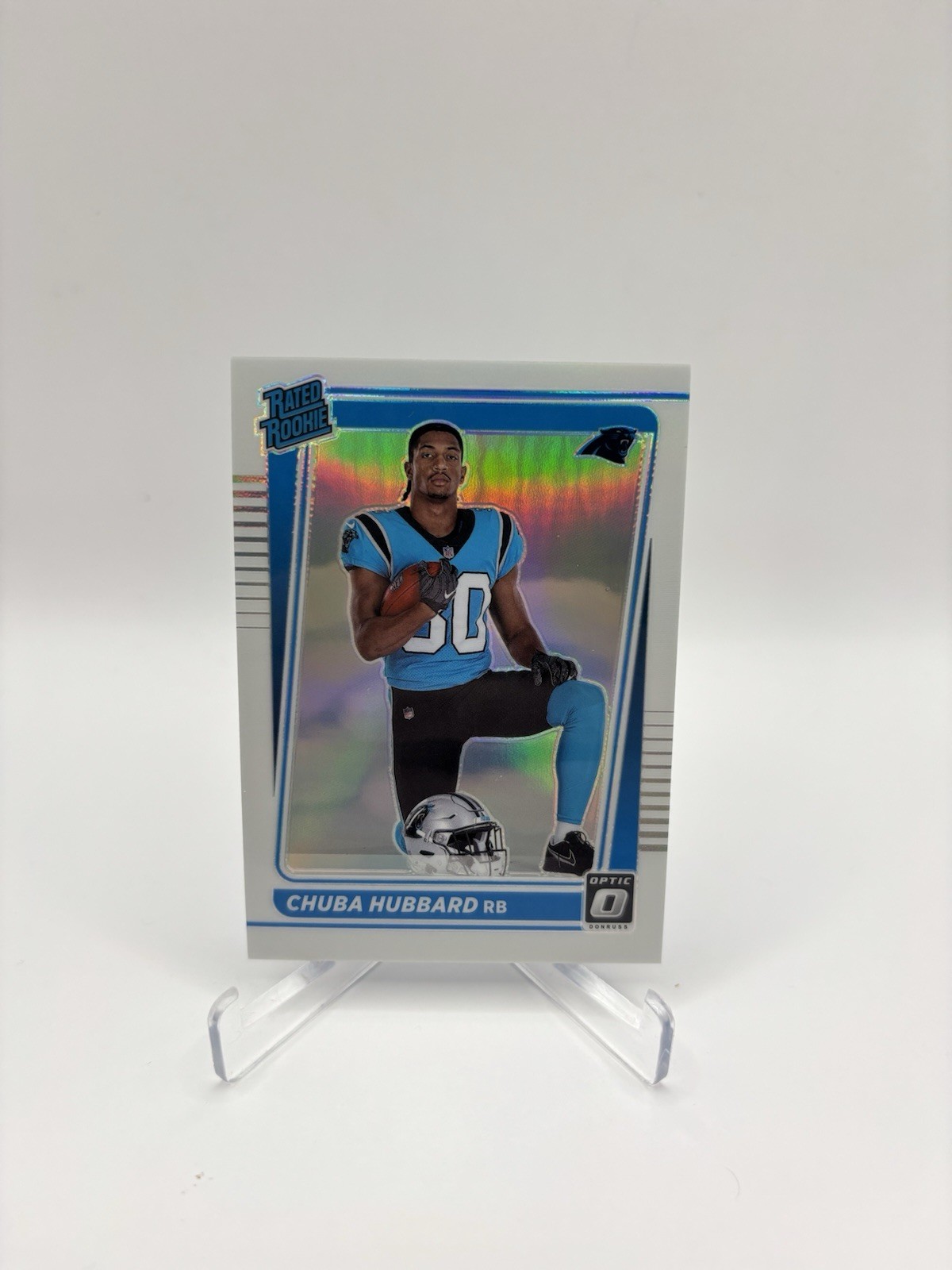 2021 Donruss Optic Chuba Hubbard Holo Prizm Rated Rookie Carolina Panthers #225