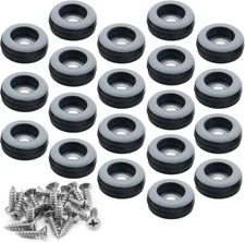 20Pcs 3/4 Inch Screw on Furniture Sliders, PTFE Chair Inch, Grayish Blue 