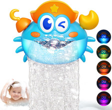 Bath Toys,Light up Baby Bath Toys Bath Bubble Machine with Colourful RGB Light G