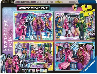 MONSTER HIGH™ - BUMPER PUZZLE PACK - Ravensburger 05736 - 4 x 100 Pcs. SET - Bild 1 von 2