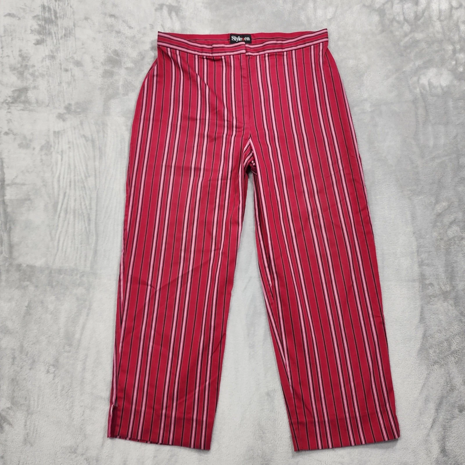 Vintage Style&co Pants Womens 12 Red Striped High Rise Capri Straight Leg Preppy
Opens in a new wind