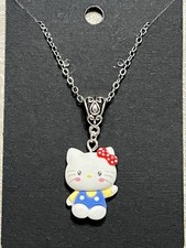 Sanrio Hello Kitty Fashion Fun Hello Kitty Resin Pendant Silver Necklace 18
