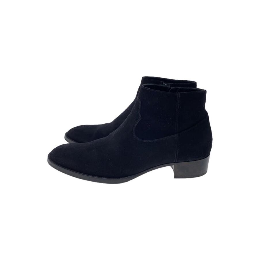 Stivali Saint Laurent tacco nero scamosciato zip laterale taglia 41 uomo autentici