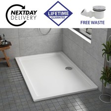 Rectangle Slimline Stone Resin Shower Tray For Shower Enclosure & FREE Waste