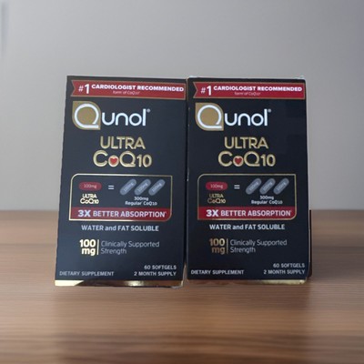 LOT OF 2 Qunol Ultra CoQ10 100mg - 60 Softgels Each Box EXP: 07/2027+