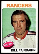 1975-76 Topps Hockey Card Bill Fairbairn New York Rangers #109 EX-MT