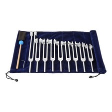 9 Pcs Silver Chakra Weighted Tuning Forks Set for Healing, 8 Chakra 1 Soul ...