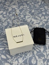 Mejuri 14k Yellow Gold Horizontal Engravable Bar Necklace 16-18” Inches (Blank)