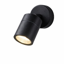 Image of Zinc Leto Adjustable Spotlight Outdoor Wall Light IP44 GU10 Black