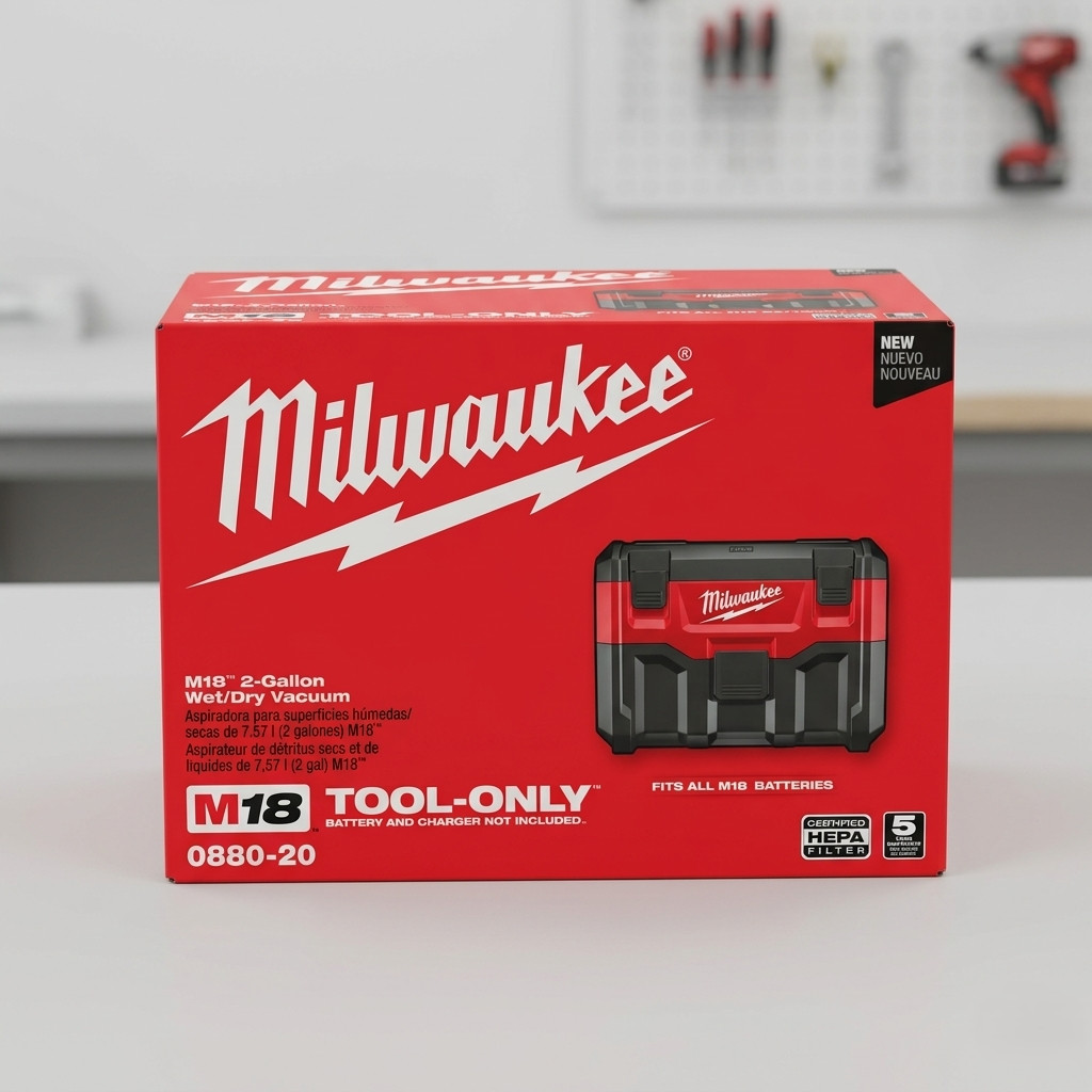 NEW IN BOX Milwaukee 0880-20 Cordless Vacuum M18 2 Gal WetDry HEPA 18 Volt Vac