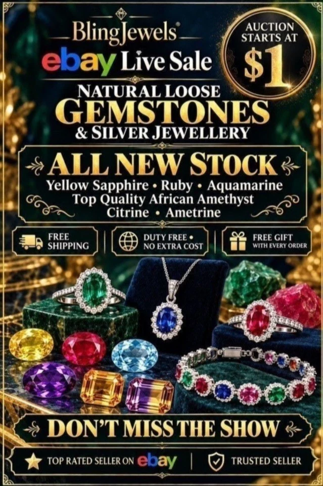 Ebay Live 29th Event  Natural Loose Gemstone free shipping & No Tariff