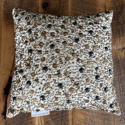 Pottery Barn Sparkle PaveSequin Accent Pillow Copper Gold Color Luxury